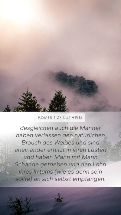 Römer 1:27 LUTH1912 Bible Verse Image