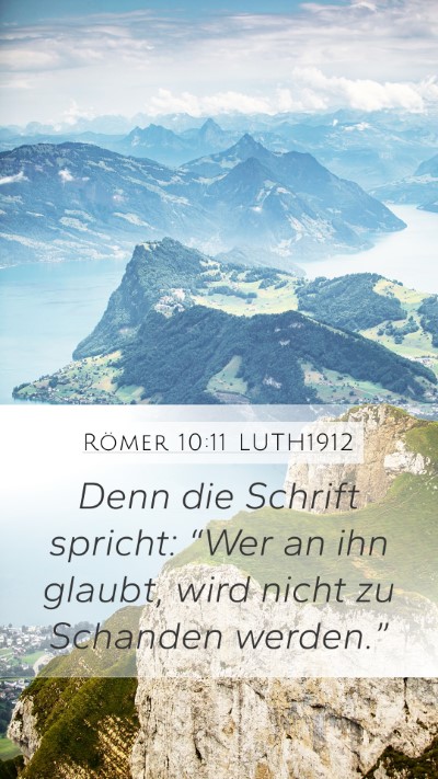 Römer 10:11 LUTH1912 Bible Verse Image