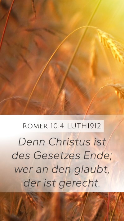 Römer 10:4 LUTH1912 Bible Verse Image