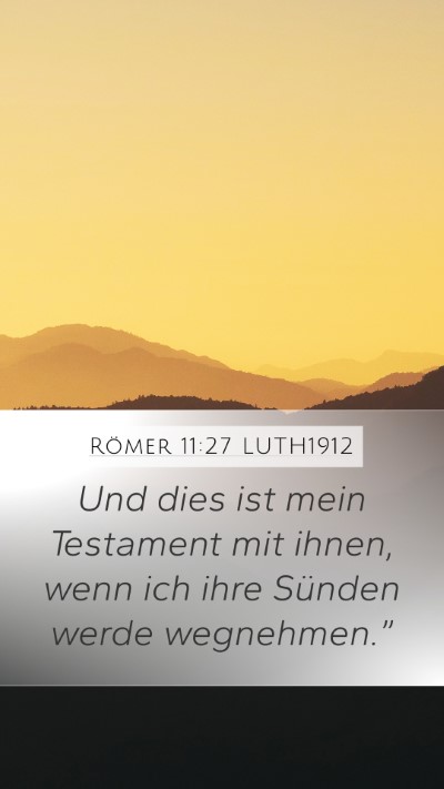 Römer 11:27 LUTH1912 Bible Verse Image