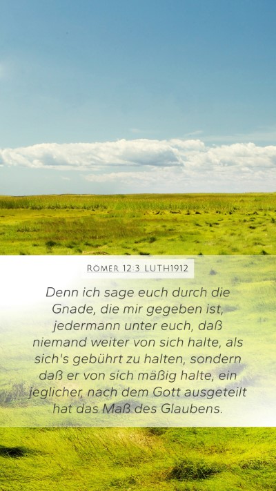 Römer 12:3 LUTH1912 Bible Verse Image