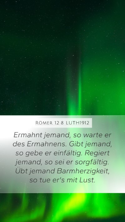Römer 12:8 LUTH1912 Bible Verse Image