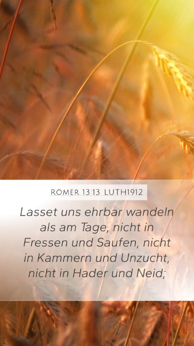 Römer 13:13 LUTH1912 Bible Verse Image
