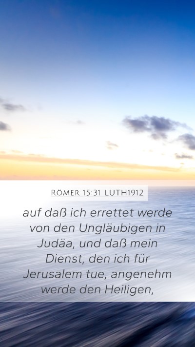 Römer 15:31 LUTH1912 Bible Verse Image