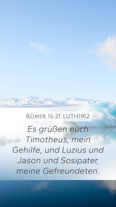 Römer 16:21 LUTH1912 Bible Verse Image