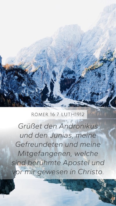 Römer 16:7 LUTH1912 Bible Verse Image