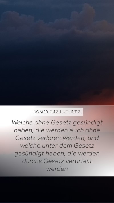 Römer 2:12 LUTH1912 Bible Verse Image