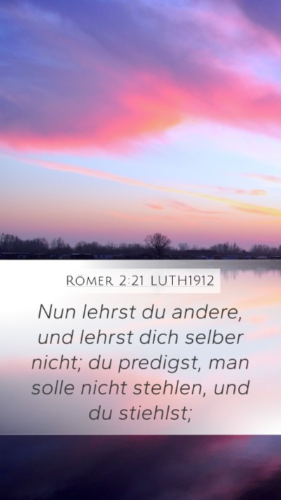 Römer 2:21 LUTH1912 Bible Verse Image