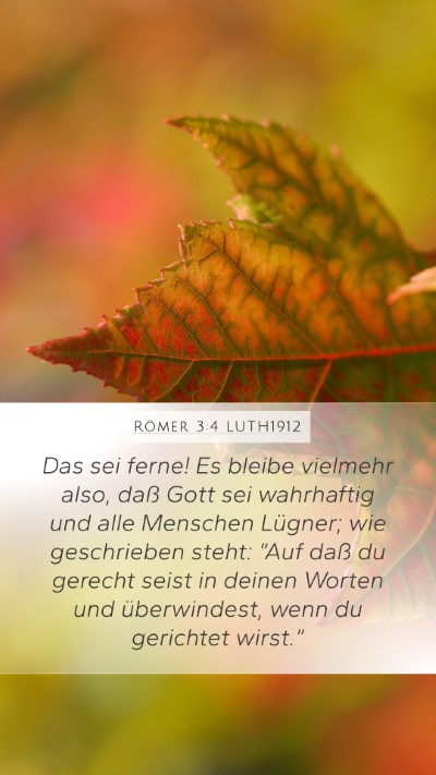 Römer 3:4 LUTH1912 Bible Verse Image
