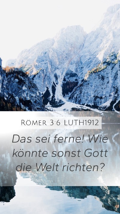 Römer 3:6 LUTH1912 Bible Verse Image