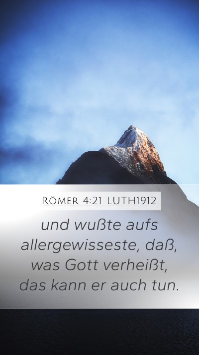 Römer 4:21 LUTH1912 Bible Verse Image