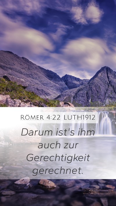 Römer 4:22 LUTH1912 Bible Verse Image