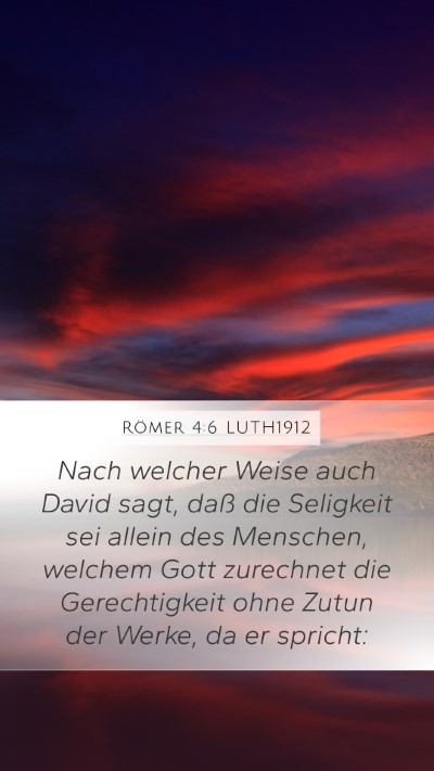 Römer 4:6 LUTH1912 Bible Verse Image