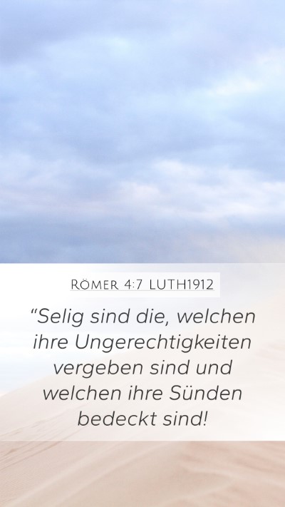 Römer 4:7 LUTH1912 Bible Verse Image