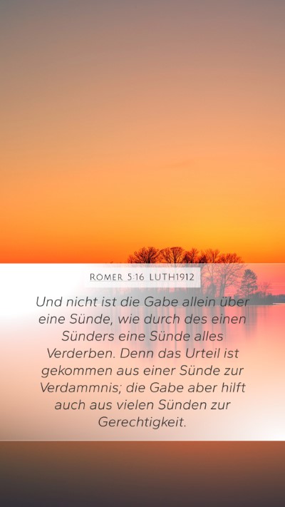Römer 5:16 LUTH1912 Bible Verse Image