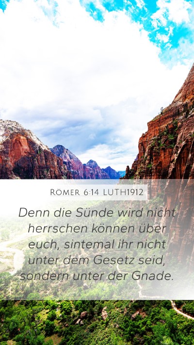 Römer 6:14 LUTH1912 Bible Verse Image