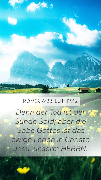 Römer 6:23 LUTH1912 Bible Verse Image