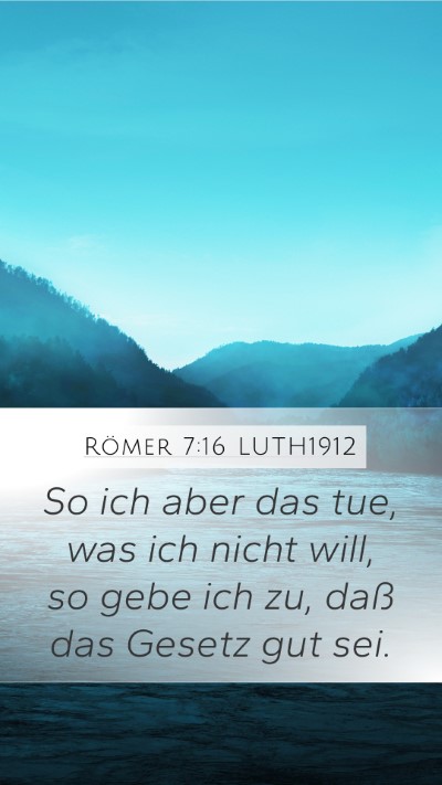 Römer 7:16 LUTH1912 Bible Verse Image