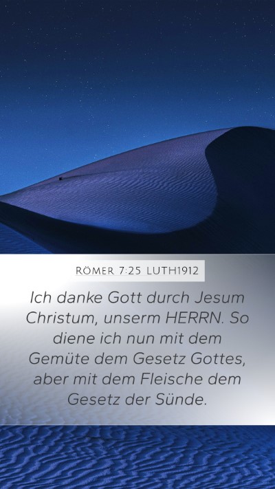 Römer 7:25 LUTH1912 Bible Verse Image