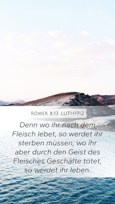 Römer 8:13 LUTH1912 Bible Verse Image