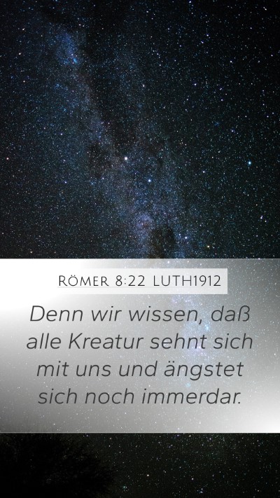 Römer 8:22 LUTH1912 Bible Verse Image