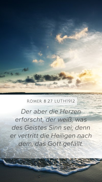 Römer 8:27 LUTH1912 Bible Verse Image
