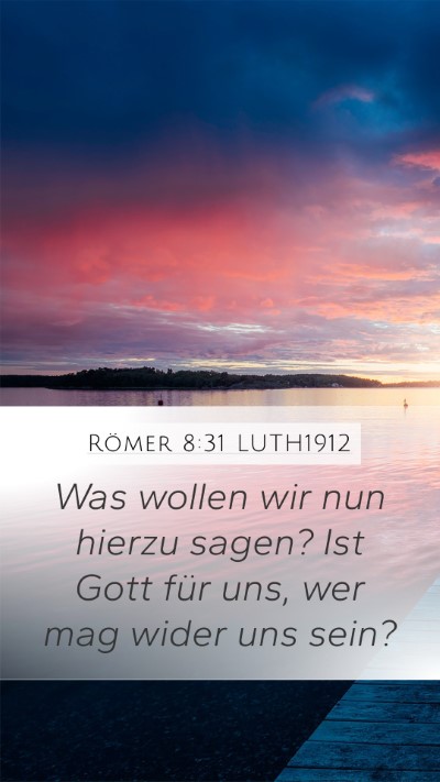 Römer 8:31 LUTH1912 Bible Verse Image