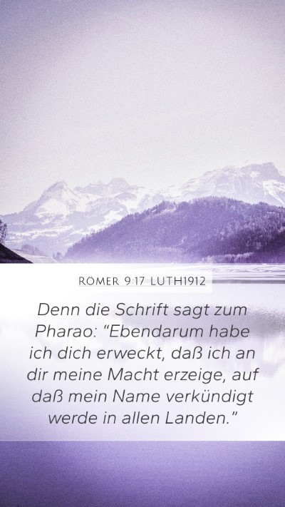 Römer 9:17 LUTH1912 Bible Verse Image
