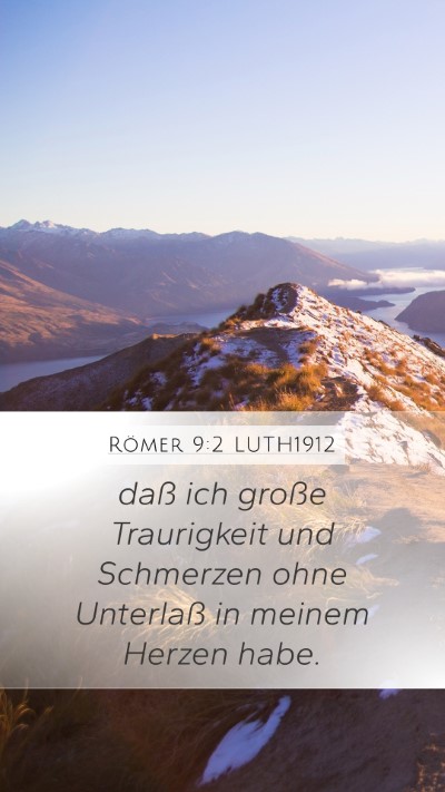Römer 9:2 LUTH1912 Bible Verse Image