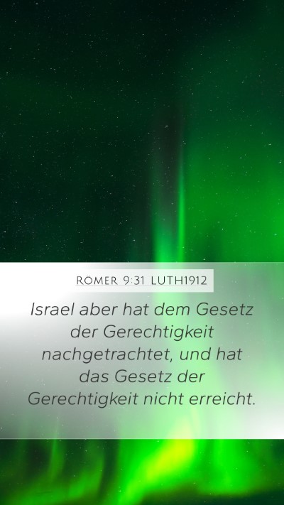 Römer 9:31 LUTH1912 Bible Verse Image