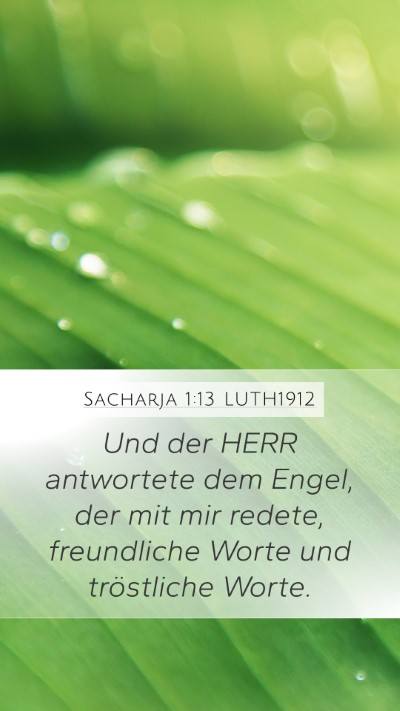 Sacharja 1:13 LUTH1912 Bible Verse Image