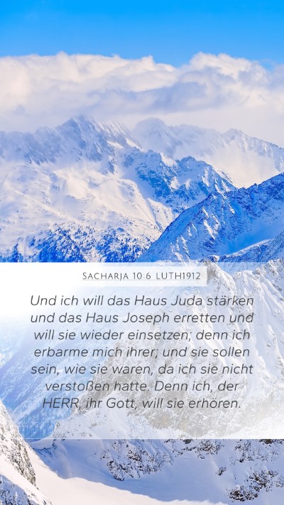 Sacharja 10:6 LUTH1912 Bible Verse Image
