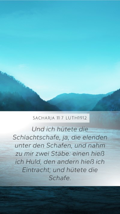 Sacharja 11:7 LUTH1912 Bible Verse Image