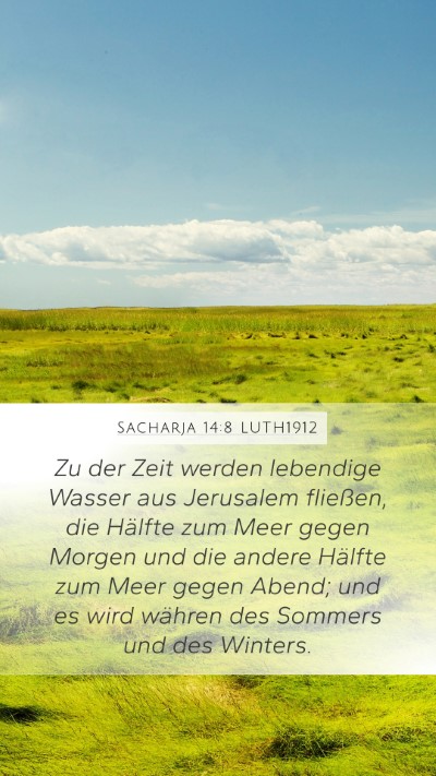 Sacharja 14:8 LUTH1912 Bible Verse Image