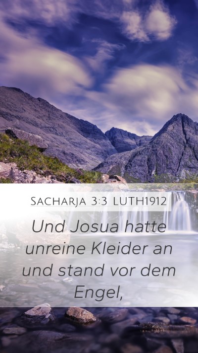 Sacharja 3:3 LUTH1912 Bible Verse Image