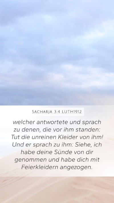 Sacharja 3:4 LUTH1912 Bible Verse Image