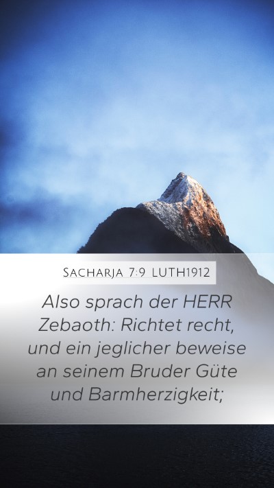Sacharja 7:9 LUTH1912 Bible Verse Image
