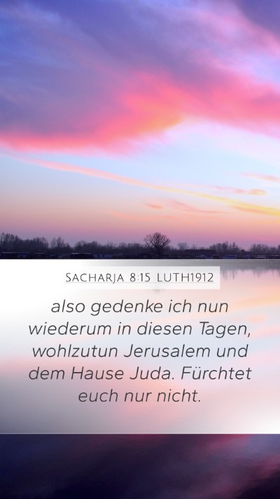 Sacharja 8:15 LUTH1912 Bible Verse Image