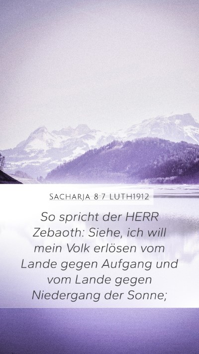 Sacharja 8:7 LUTH1912 Bible Verse Image