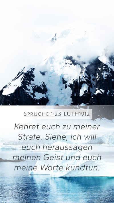 Sprüche 1:23 LUTH1912 Bible Verse Image
