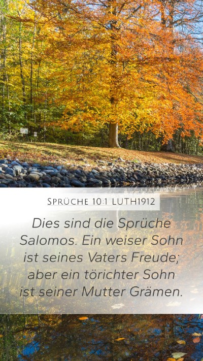 Sprüche 10:1 LUTH1912 Bible Verse Image