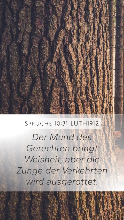Sprüche 10:31 LUTH1912 Bible Verse Image