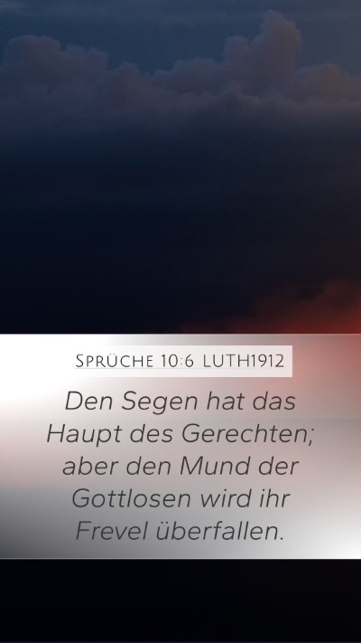 Sprüche 10:6 LUTH1912 Bible Verse Image