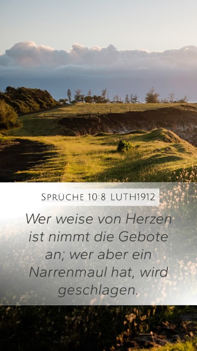 Sprüche 10:8 LUTH1912 Bible Verse Image