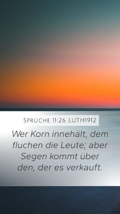 Sprüche 11:26 LUTH1912 Bible Verse Image