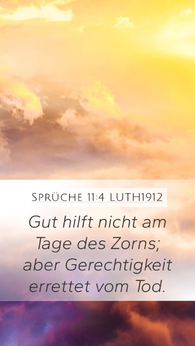 Sprüche 11:4 LUTH1912 Bible Verse Image