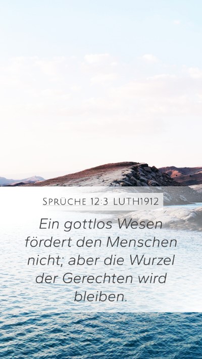 Sprüche 12:3 LUTH1912 Bible Verse Image