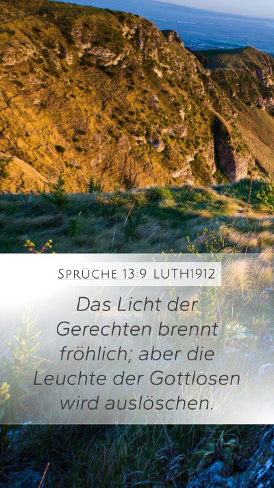 Sprüche 13:9 LUTH1912 Bible Verse Image