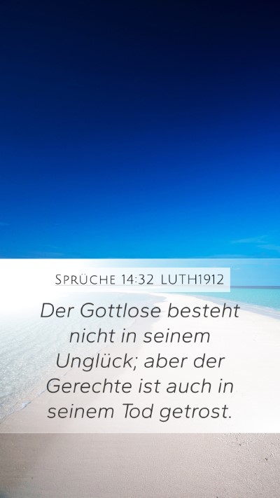 Sprüche 14:32 LUTH1912 Bible Verse Image