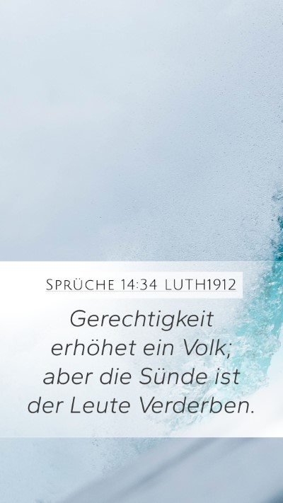 Sprüche 14:34 LUTH1912 Bible Verse Image